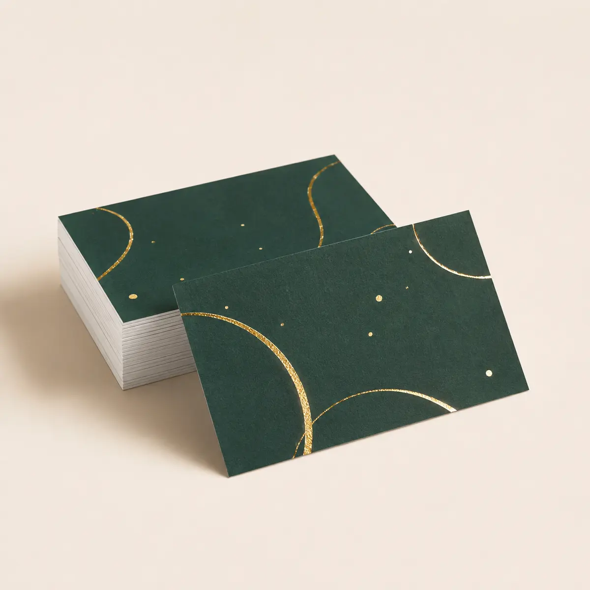 Cartes de visite avec dorure