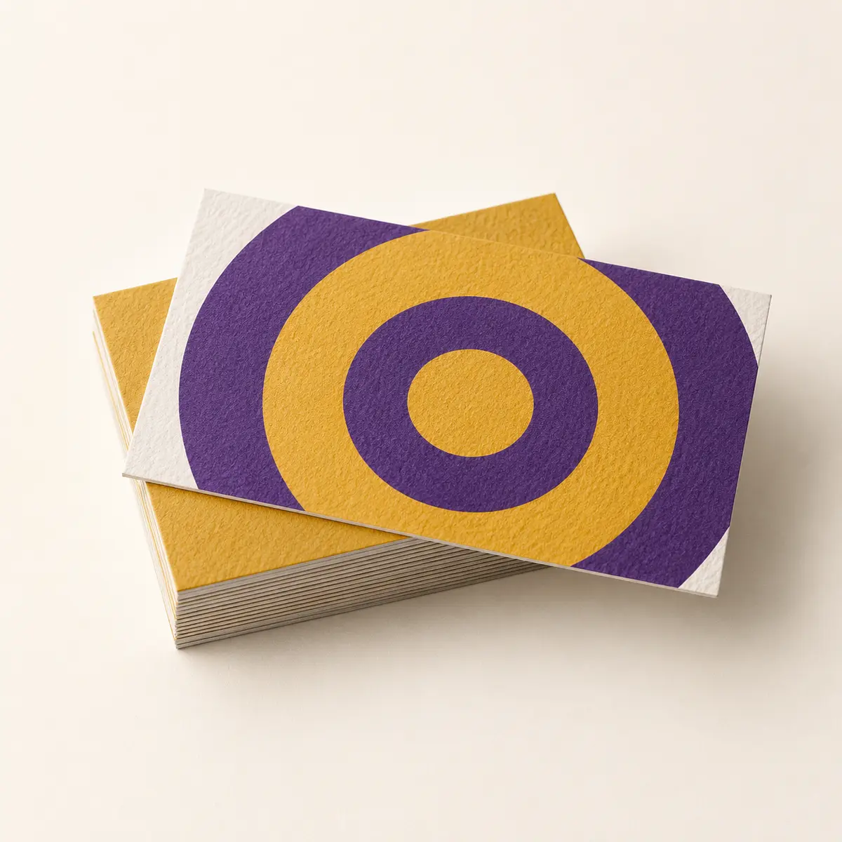 Cartes de visite en papier texturé